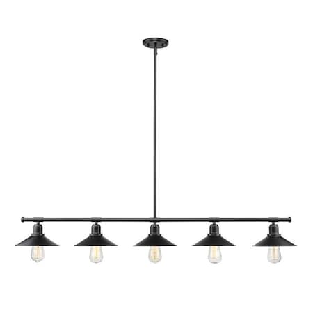 Casa 5 Light Island/Billiard, Matte Black